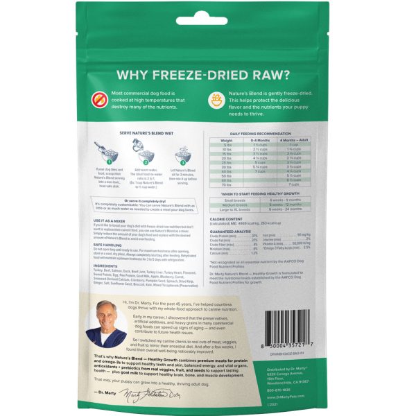 Dr. Marty Nature's Blend Freeze Dried Raw Puppy Food Healthy Growth, 6 oz.