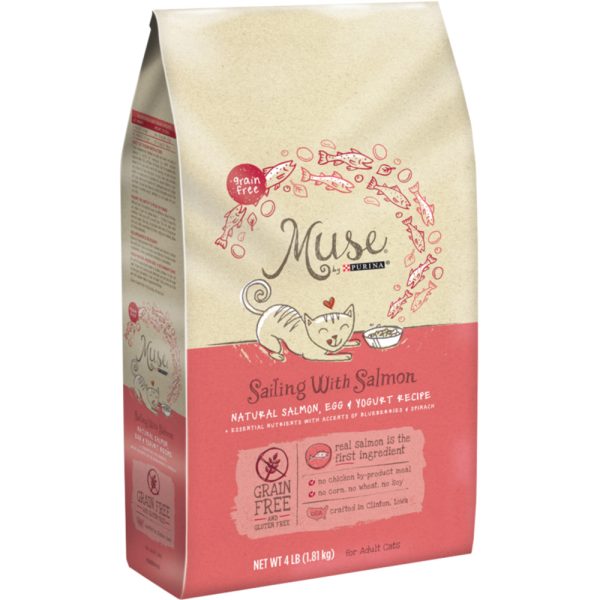Purina Muse Sailing with Salmon, Egg & Yogurt Recipe Dry Cat Food (4 lb)