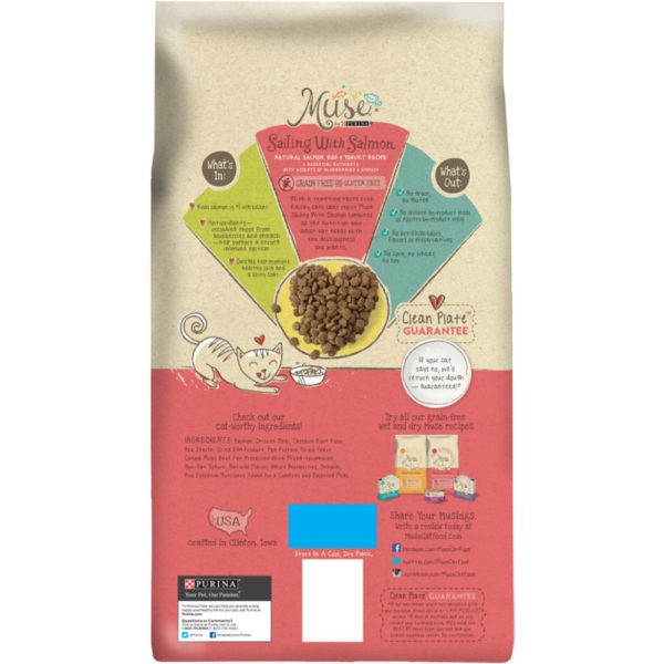 Purina Muse Sailing with Salmon, Egg & Yogurt Recipe Dry Cat Food (4 lb)