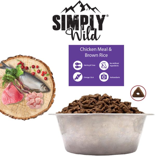 Simply Wild Chicken Meal & Brown Rice Cat Food (20 lbs)
