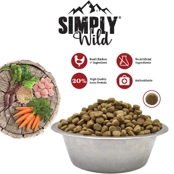 Simply Wild Lean Dog Chicken & Brown Rice Dog Food (20 lbs)