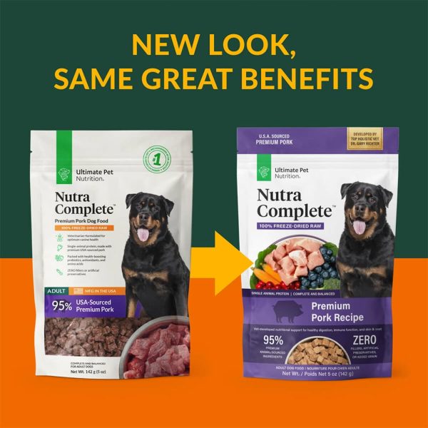 Ultimate Pet Nutrition Freeze Dried Raw Nutra Complete Pork Dog Food 5 oz
